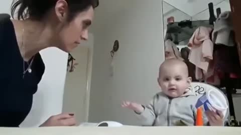 Baby speaking Italian