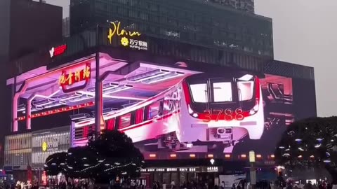 Future 3D billboard in china 🤯🤯 #shorts #china