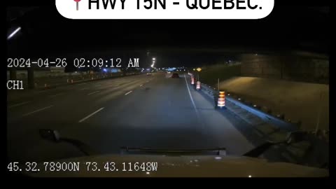 Hit and run in Quebec Canada