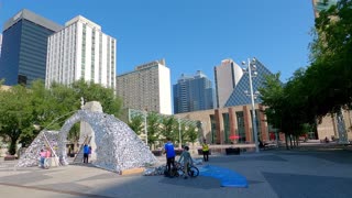 Walking Tour in Edmonton Downtown Core - City Hall tour and Royal Alberta Museum