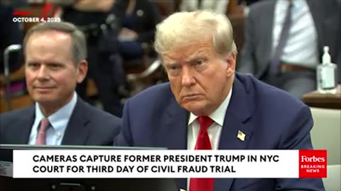 JUST IN: Cameras Capture Former President Trump In NYC Court For Third Day Of Civil Fraud Trial