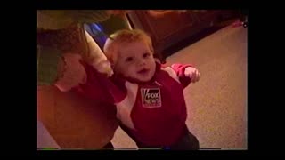 Ethan Learning to Walk and help the train