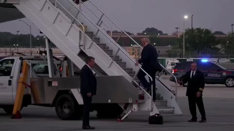 President Trump Leaves Georgia on Trump Force One After Being Booked in the Fulton County Jail
