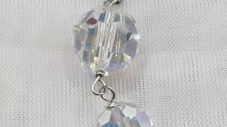 Handmade Unique 2.8” Drop Earrings with 925 Silver. Made with Swarovski Crystal