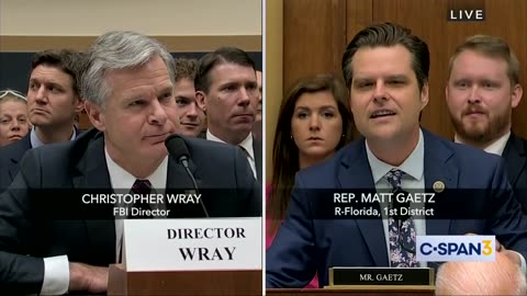 GAETZ OF HELL! Florida Rep. in Fiery Exchange With FBI Director, 'Are You Protecting the Bidens?!'