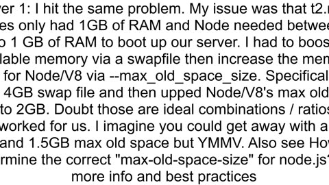 JavaScript heap out of memory on AWS EC2