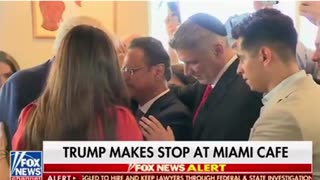 Donald Trump just stopped at a bakery after his court appearance in court and was met with prayer.