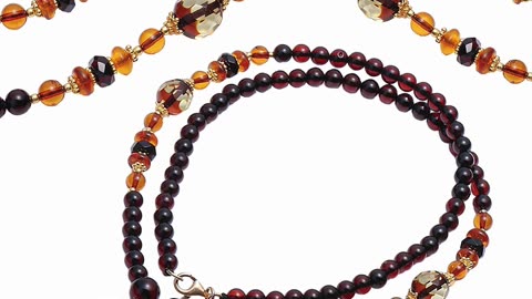 Natural Baltic Sea No Optimized Gradient Color Amber Necklace high quality Genuine Gemstone07