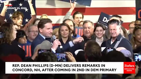 BREAKING NEWS- Dean Phillips Speaks To Supporters After Distant 2nd Place Showing In New Hampshire