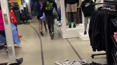 Theft caught on video at NIKE WATTS store in LA