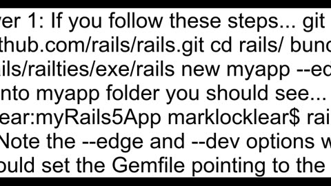 Rails 5 master branch use generator