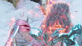 Nice fight with creature God of War Ragnarök