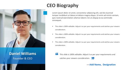 CEO Biography PowerPoint Template