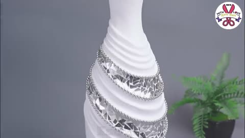 Plastic bottle flower vase making - Look like ceramic vase