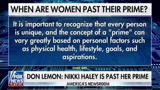 Fox News just asked ChatGPT when women are past their prime
