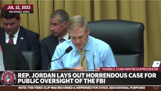 Jim Jordan Delivers Powerful Opening Statement