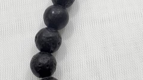 Handmade Unique 7”~11” Adjustable Bracelet with Tibetan Beads, Lava
