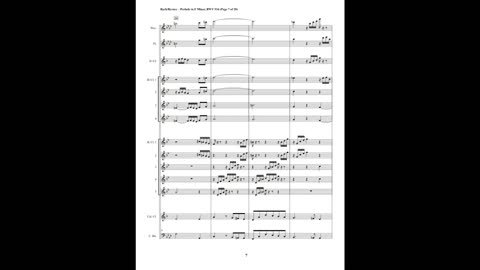 J.S. Bach – Prelude in F Minor, BWV 534 (Clarinet Choir + Piccolo, Flute & Contrabassoon)