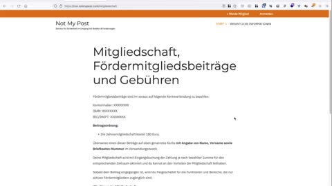 1. Test + Anleitung: Not my Post (Webdienst) - Einführung, Nutzer-Registrierung