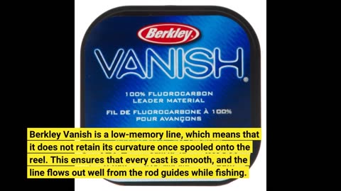 Buyer Feedback: Berkley Vanish Fluorocarbon Fishing LineLeader Material