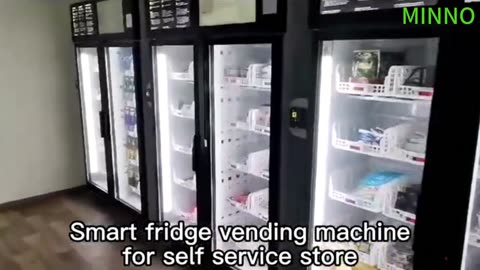 smart fridge vending machine for self service store snack and drink vending