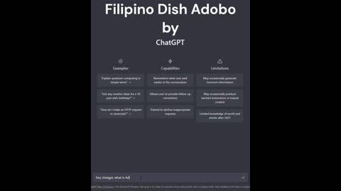 Filipino Dish Adobo by Chatgpt.