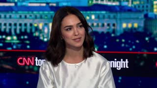 Activist and Actress Nazanin Boniadi speaks on her support of the women protesting in Iran