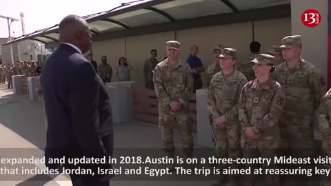 Austin visits U.S. troops to start Mideast tour