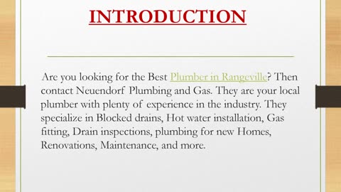 Best Plumber in Rangeville