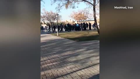 Videos show protests on campus at Iranian universities