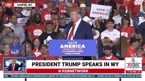 PRESIDENT DONALD TRUMP SPEAKS AT SAVE AMERICA RALLY IN CASPER, WY 5/28/22