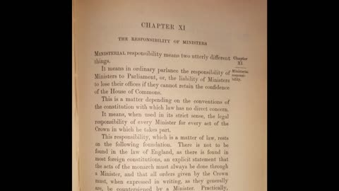 A V Dicey, Chapter 11, Introduction to the study of the law of the Constitution