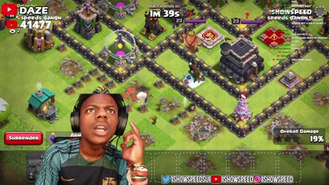 ISHOWSPEED playing clash of clans for the first time.