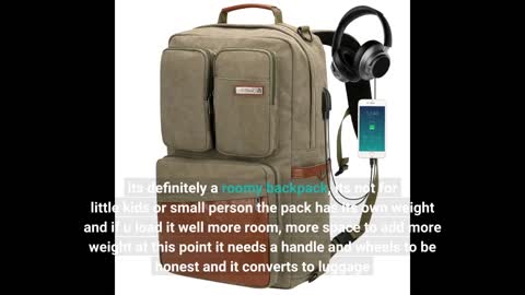 WITZMAN Travel Backpack with USB Charging Port Convertible-Overview