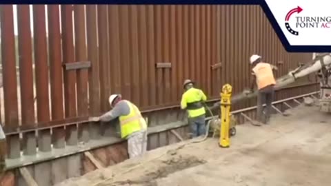 Greg Abbott and Texas are sealing the border wall with concrete.