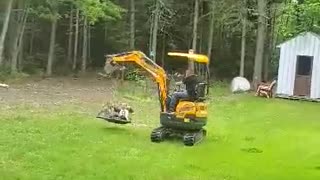 Heavy Equipment Makes Homemade Swing