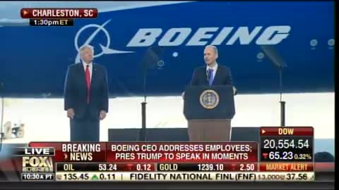 Boeing Employees Chant "USA! USA!" As President Trump Is Introduced