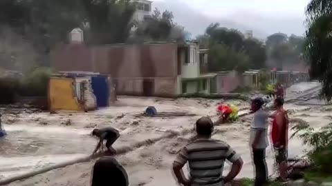 Toddler rescued from landslide in Peru