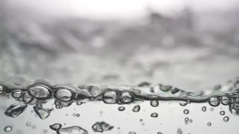 Bubbling water in slow motion