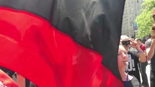 June 10 2017 NYC 1.2 Antifa Throwing Body Fluids At Protest