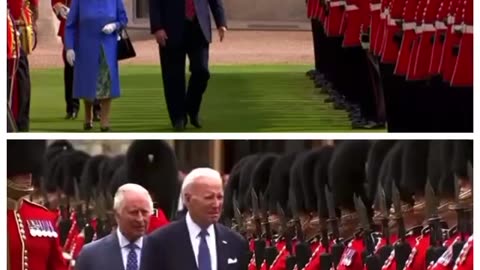 REMEMBER WHEN THEY MADE A BIG DEAL ABOUT TRUMP AND THE QUEEN WALKING BEHIND TRUMP?