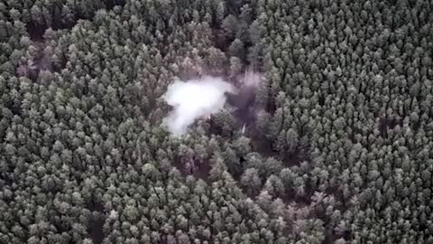 Ukrainian Soldiers Destroy Russian Tanks And Ammunition Depot Hidden In Forest