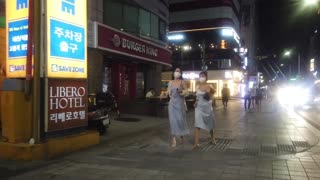 After Midnight of a Beach area in Korea, 2020 Summer