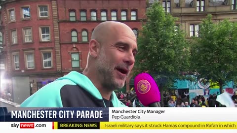 Manchester City fans celebrate historic Premier League title triumph Sky News