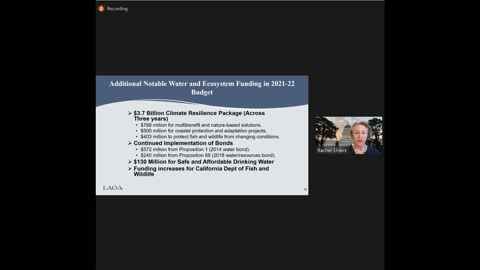 Overview of Recent State Water Related Funding