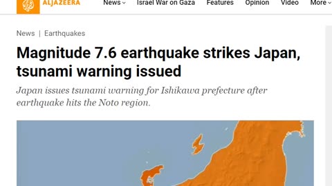 Magnitude 7.6 earthquake strikes Japan, tsunami warning issued! Damage reports are still coming in!