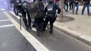 Police injured in Paris protests