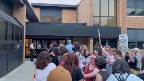 Demonstrators gather outside of NJ school board room, chanting 'save trans kids'