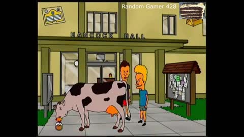 Beavis and Butthead collect items from a cow Beavis and Butthead D U PC Game