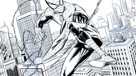 Spider-man digital inking